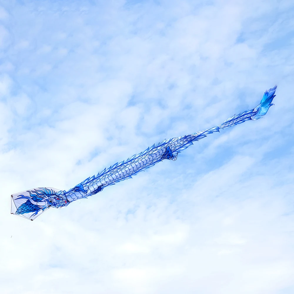 Hot Sale White Dragon Kite New Design Model Polyester Fiberglass Frame Outdoor Games OEM Customized Wholesale