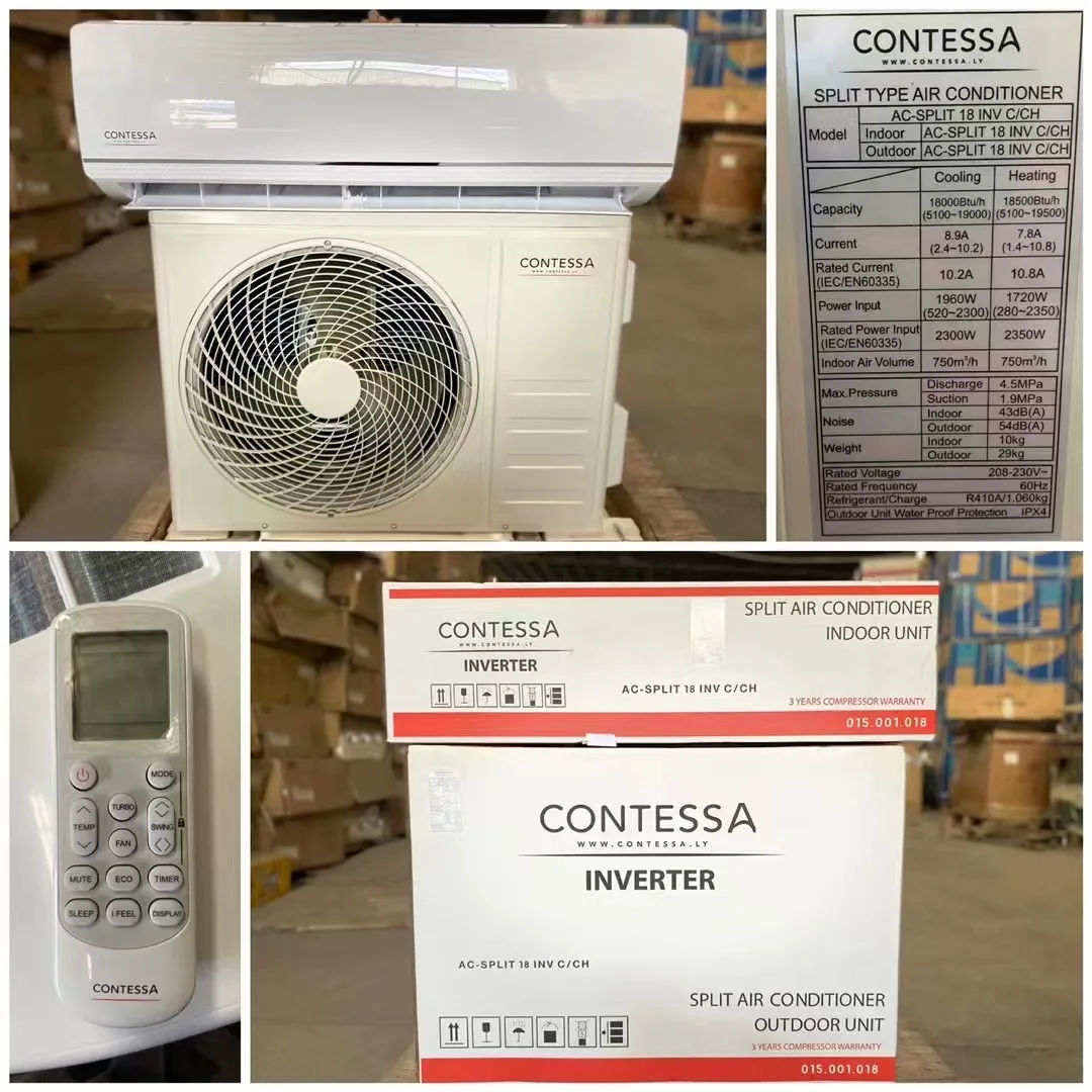 Home Wall Mounted AC CONTESSA 18000btu inverter cool and heat Split Air Conditioning Units Heat Pump Split