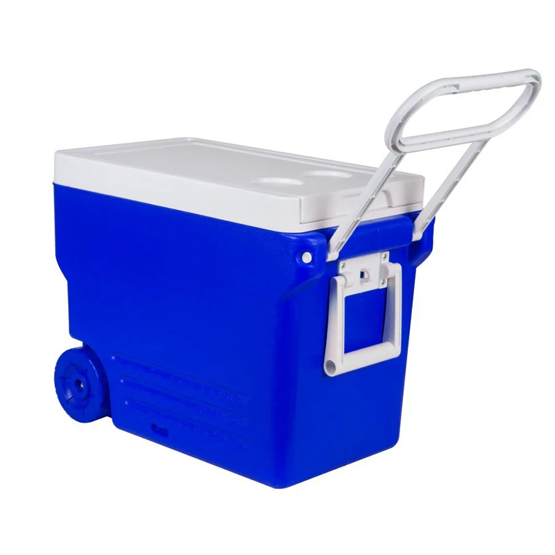 Hot Sale High Quality Cooler Box Ice Chest Picnic PP Hard Cooler Box With Wheels and Table for Camping Beverage Transport