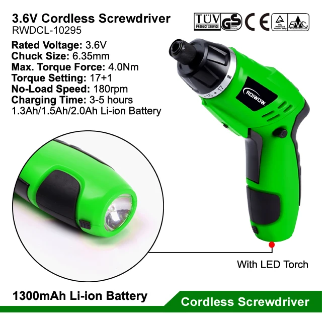Cordless Electric Screwdriver Kit 3.6V Lithium Battery Power Cordless Screwdriver Drill Bit Set Tools Mini Electric Screwdriver