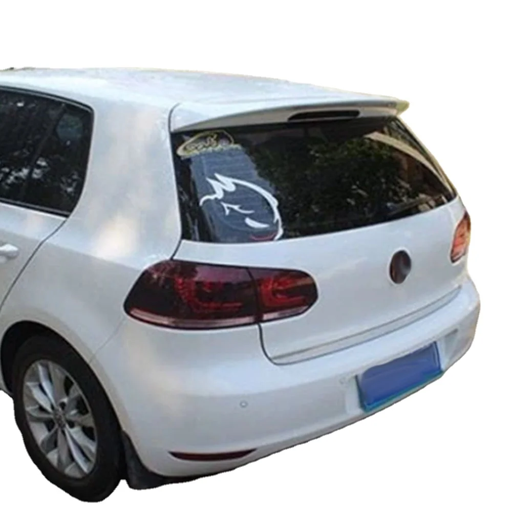 For Volkswagen Golf 6 ABT Style Rear Roof Trunk Wing Spoiler Lip MK6 Spoiler Carbon Black Unpainted Hot Selling