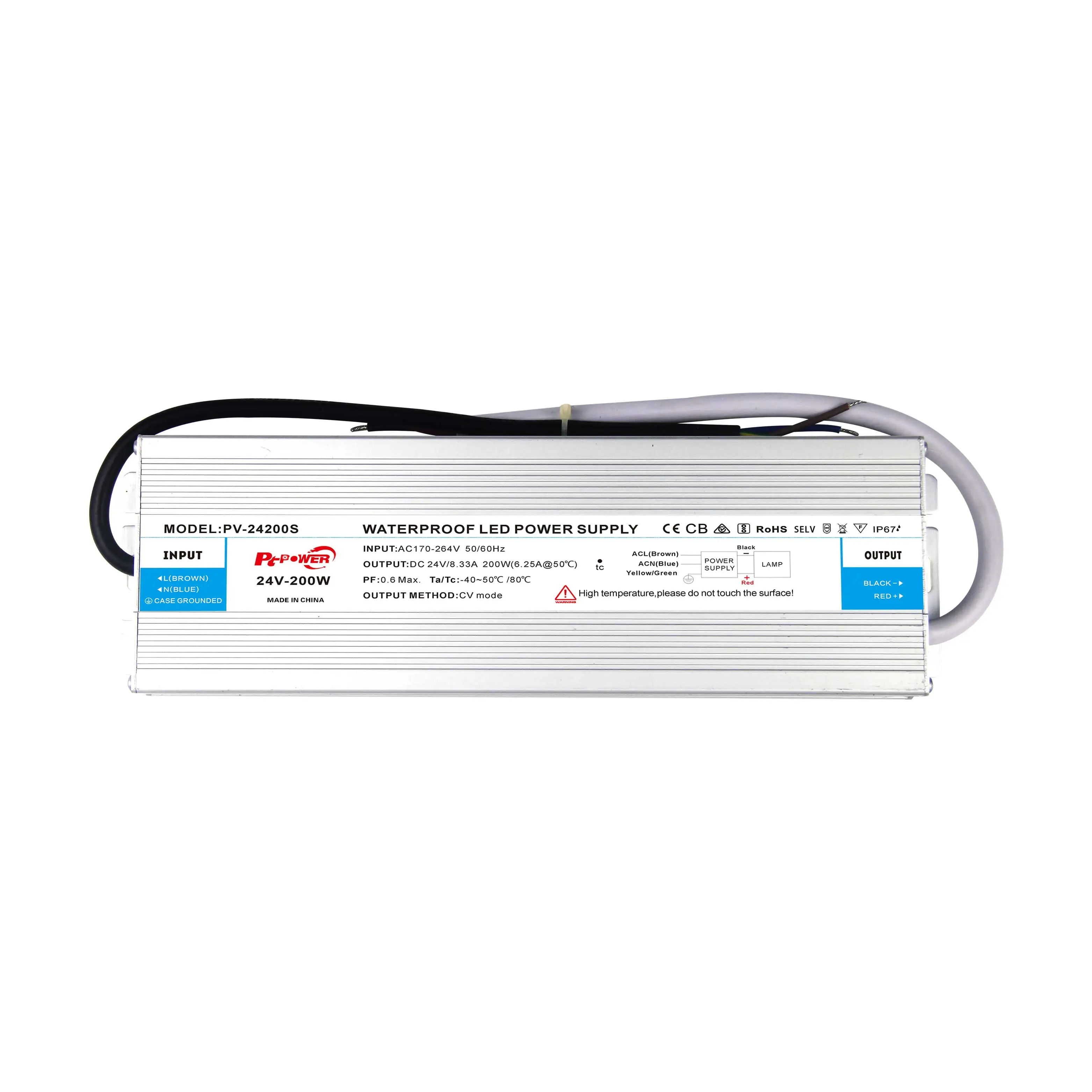 IP67 Led Driver 12V 24V 200W Constant Voltage LED power supply for home lighting strip light
