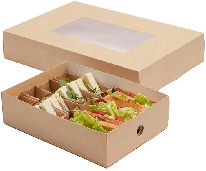 Resistant Insert For Catering Boxes - High Wall, Sturdy, Kraft Paper Insert For Catering Food Containers, Trays Sold Separately