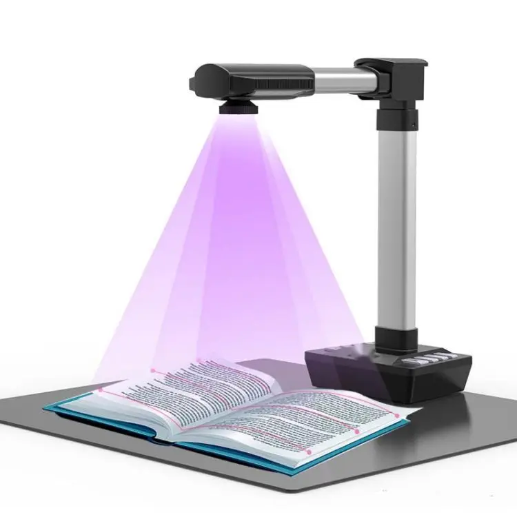 High Resolution Professional A3 Document Camera Scanner 18MP MultiLanguages Automatic Portable Book Scanner with foot controller