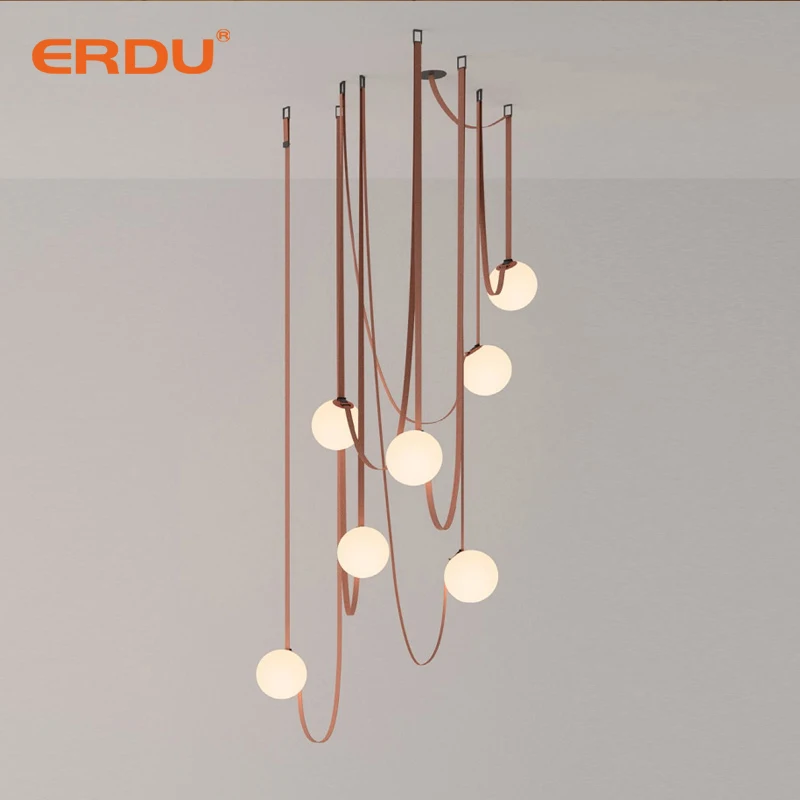 ERDU Conductive Textile Belt Rail Multifunctional Combination Lighting System Adjustable Modern Linear Chandeliers & Pendant