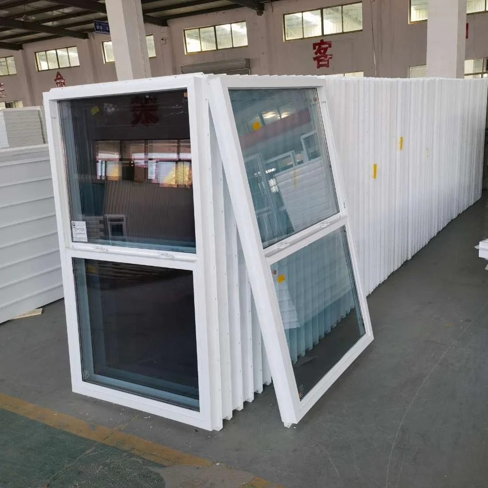Black Sound Heat Proof Large Single Hung Window Privacy Glass Twins Three French Windows American Style Owned Factory