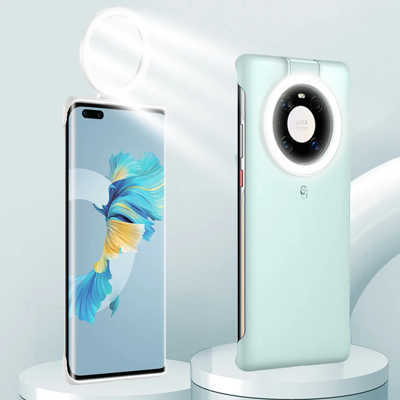  Белый складной чехол для телефона с кольцом селфи Huawei Mate 30/ 40 Pro P30