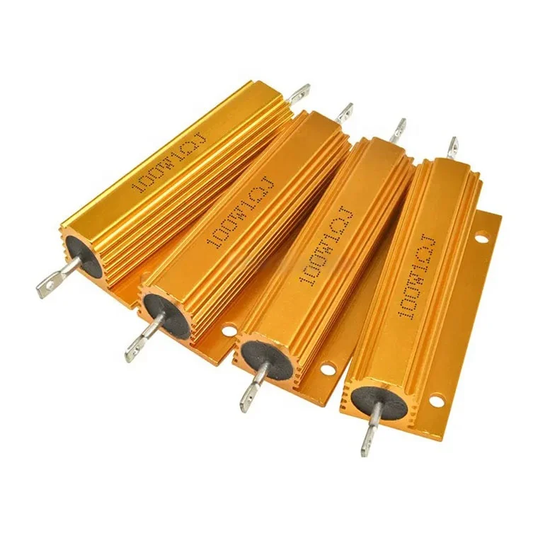 RX24-800W 1R-2K high-power gold aluminum housing resistor wound load decoding resistor