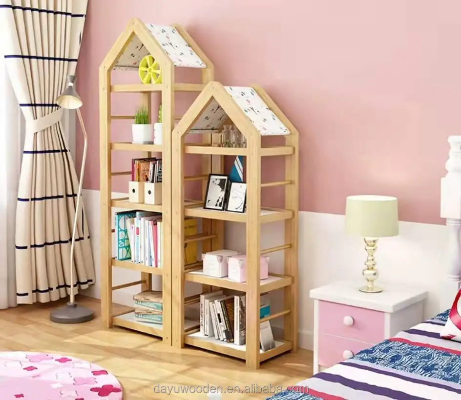 modern style Kids Storage Shelf colorful Kids Storage Wood Toy Book Shelf No reviews yet