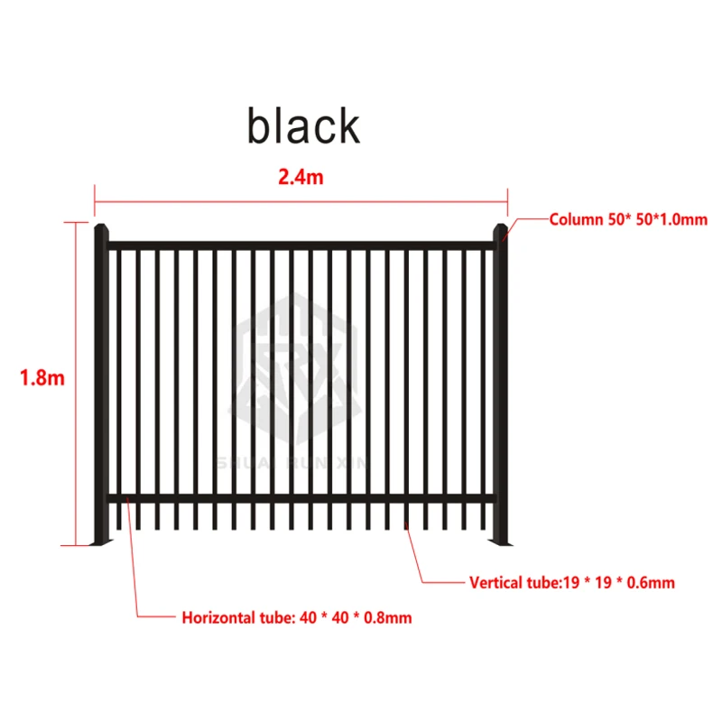Heavy Duty Home Residential Galvanized Wrought Iron Fences