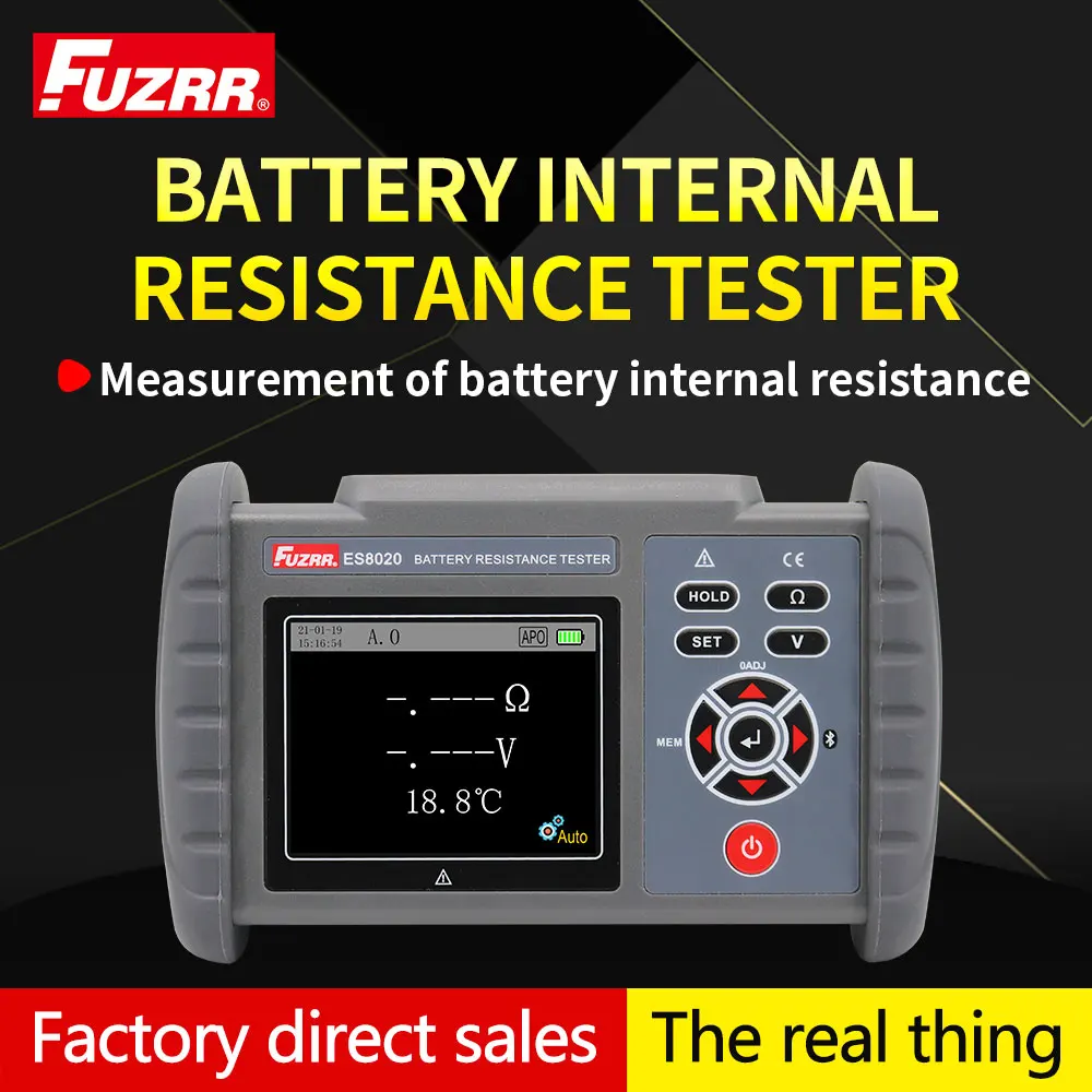 FUZRR ES8020 handhold lithium battery inner impedance tester lead acid   storage battery internal resistance analyzer