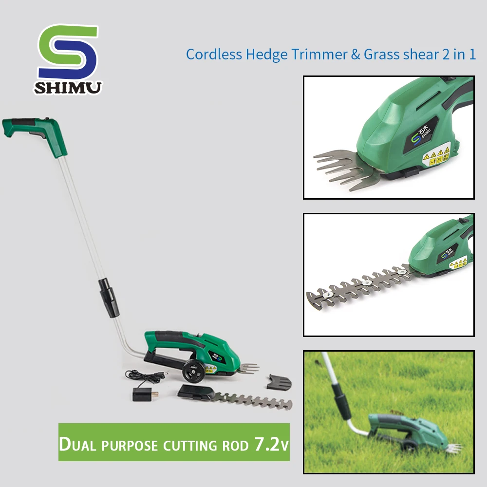 3.6V/7.2V Cordless Battery Powered Hedge Trimmer, with 1.3Ah/1.5Ah Battery and Charger, for Brush & Hedge Trimming, Yard & Gard