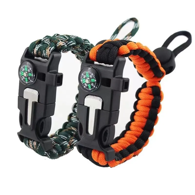 XIWANG Survival Bracelet Outdoor Suppliers Adjustable Paracord Bracelet Watch With Knife