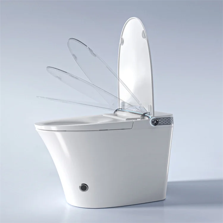 Modern elongated intelligent toilet wc toilets one piece automatic flush smart toilet for home hotel bathroom