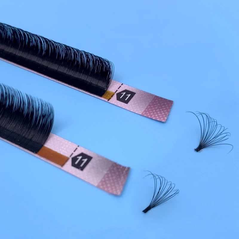 Yelix Profession Premium Pbt Fiber Handmade Lashes 3D .03/.05/.07 Volume Easy Auto Fan Lash Bloom Lashessh Extension