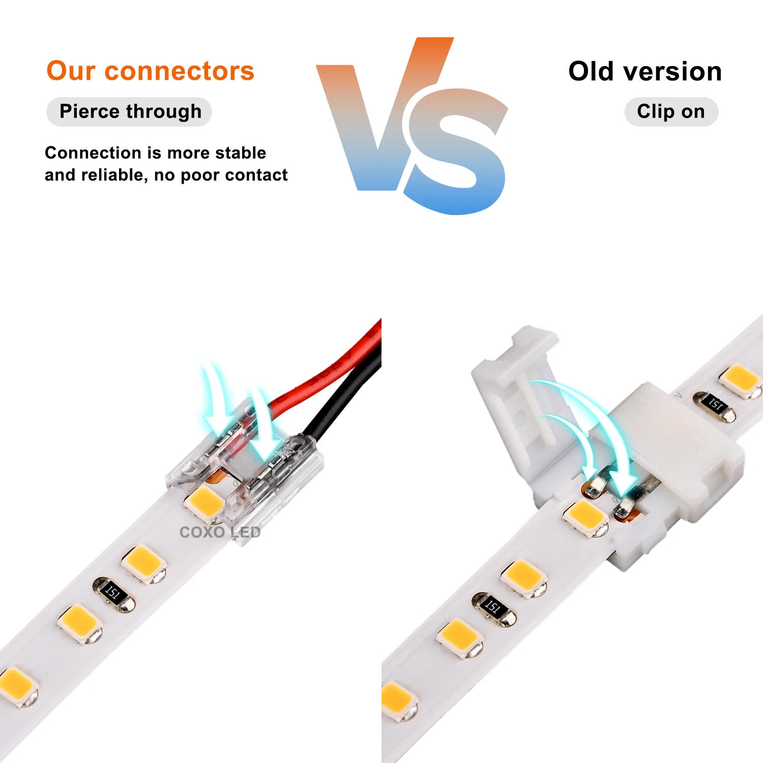 2 PIN 8mm 10mm 4-In-1 DIY LED Strip Connector