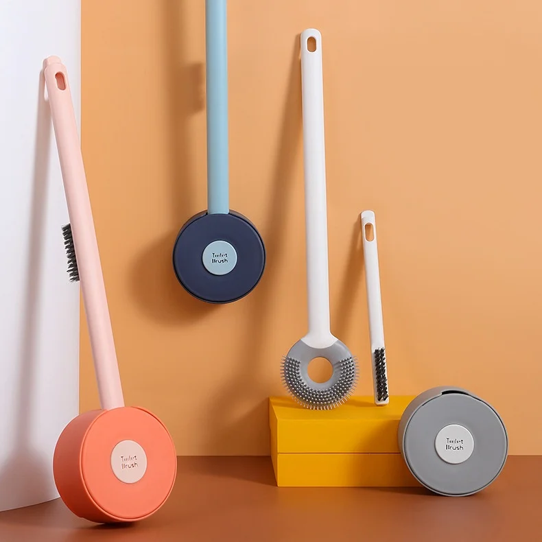 Bathroom Cleaning Brush Silicone Toilet Fast Bathroom Cleaning Tpr Brush Silicone Toilet Brush With Soap Dispenser