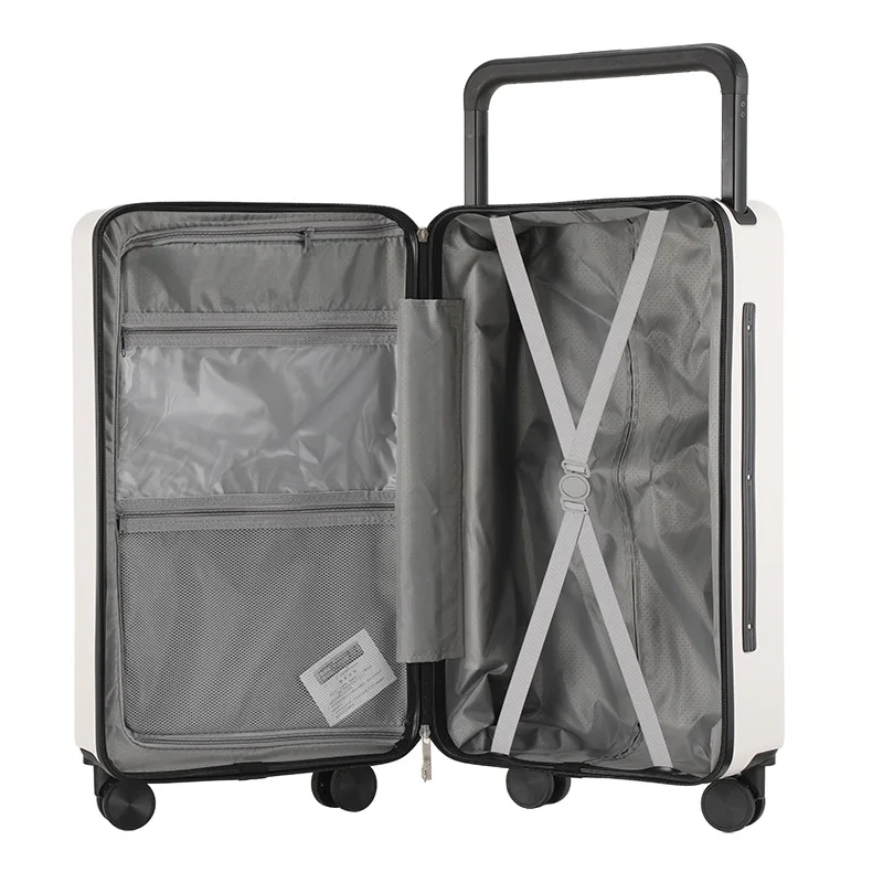 ABS low portable hard shell travel luggage waterproof customized logo wide handle trolley safety suitcase set