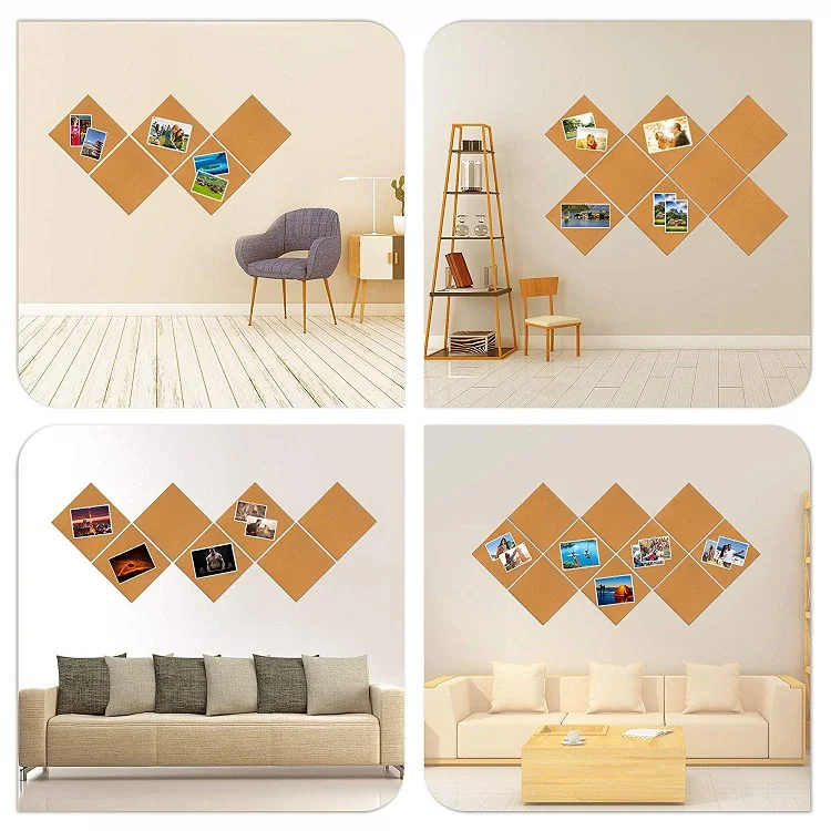 
Frameless Cork Mini Bulletin Boards Natural Cork Boards for pictures,notes Square Cork Bulletin Boards 