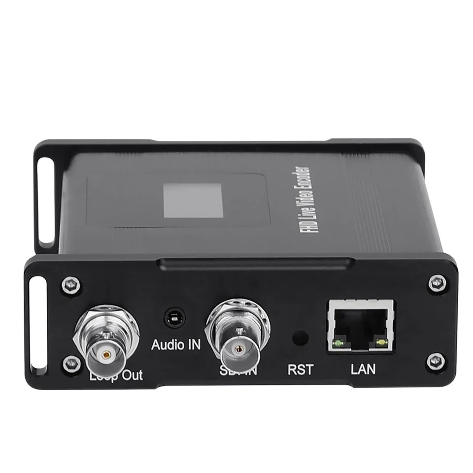 Unisheen HEVC H.265 H.264 SD HD 3G SDI to IP Live Streaming Video Encoder SRT RTMP m3u8 Broadcast Streamer with Display