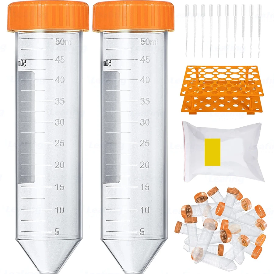 Laboratory chemical supplies blood collection tube transparent sterile centrifuge tube 50ml