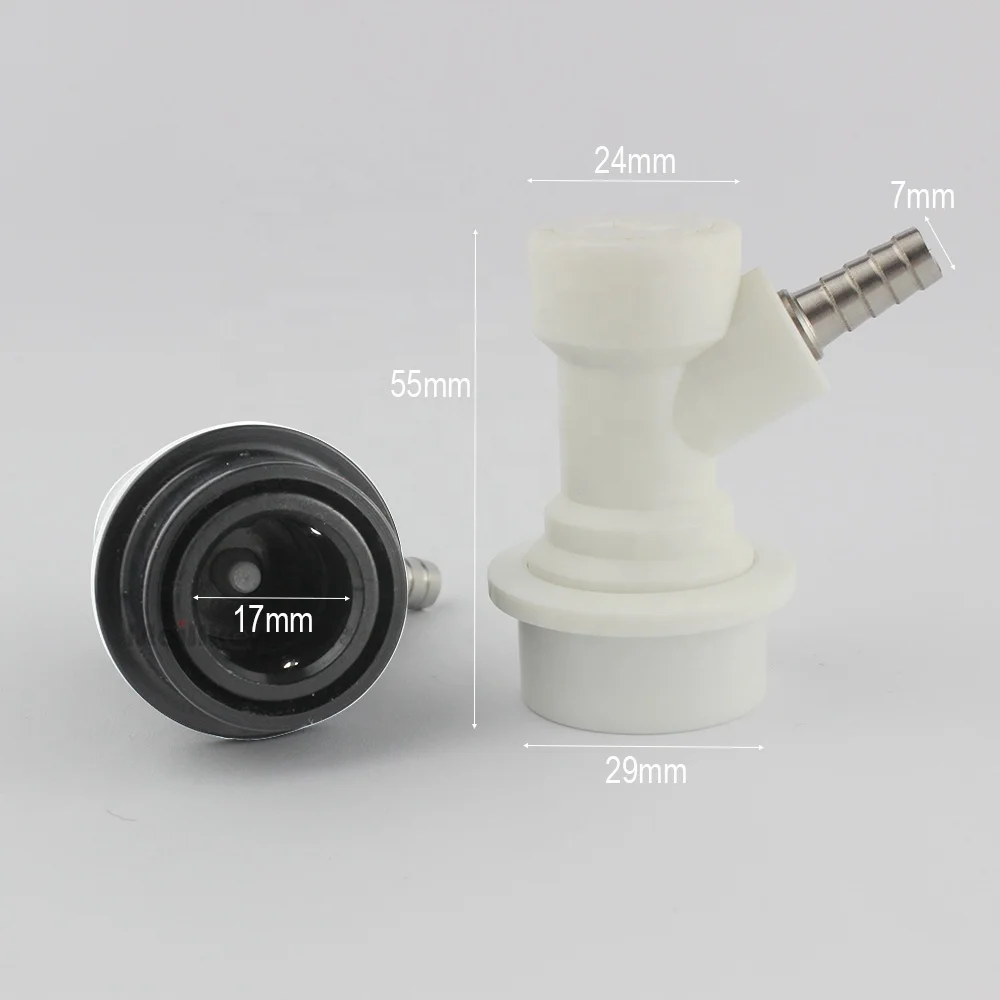 Ball Lock Kit white black ball lock disconnect for corney keg barb mouth