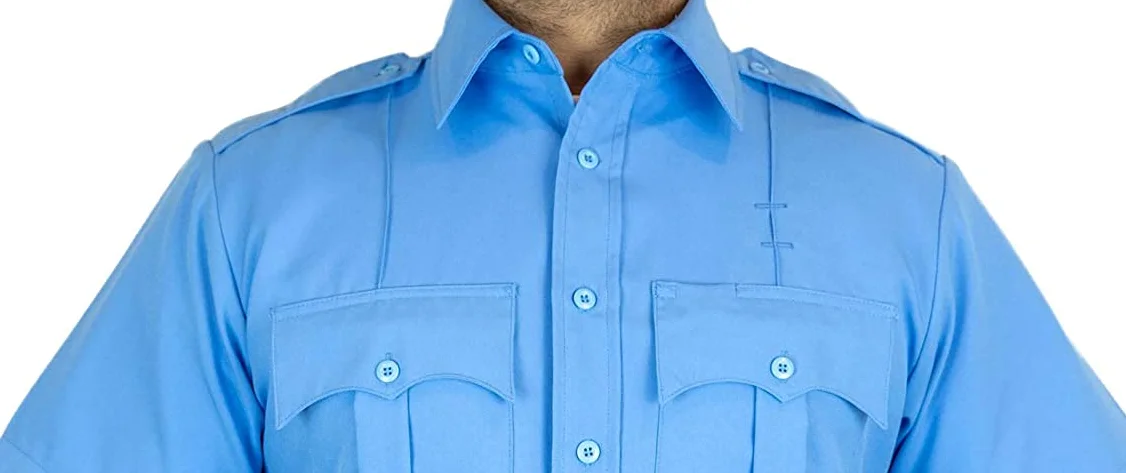 Short Long Sleeve Shirt Security Guard Uniform Custom Summer Blue Black Uniform Shirts with Epaulettes Uniform Shirt Class a