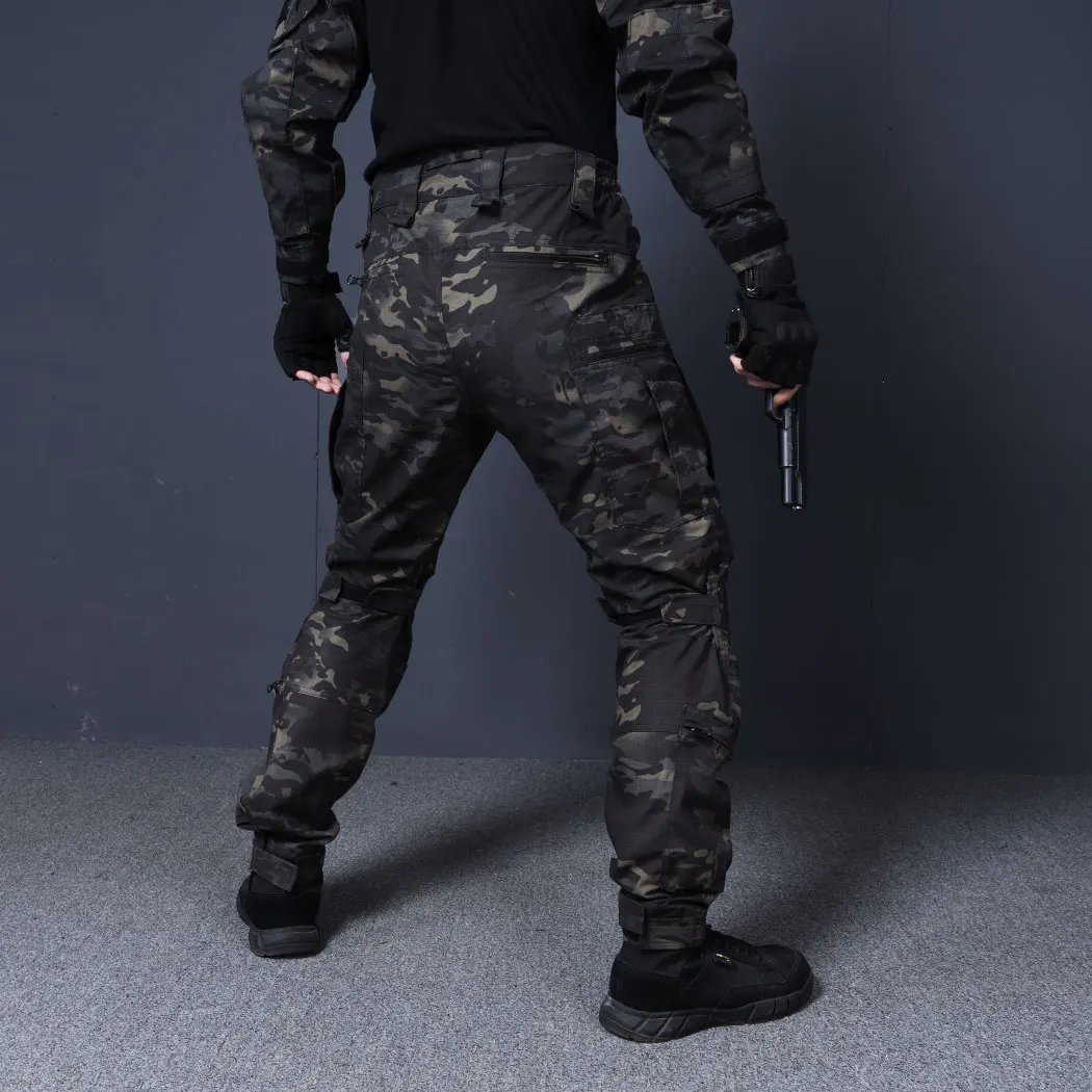 IDOGEAR Men Hunting Outdoor Trousers Camouflage Tactical Pants with Hidden Knee Pads Wholesale Tactical Pants Bdu Pants