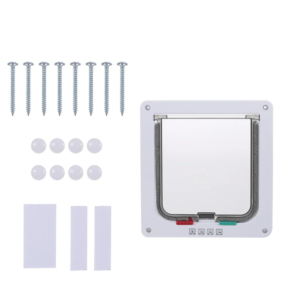 Large Weatherproof  Pet Cat Door With 4 Way Locking Cat Flap Door for Interior Exterior Doors