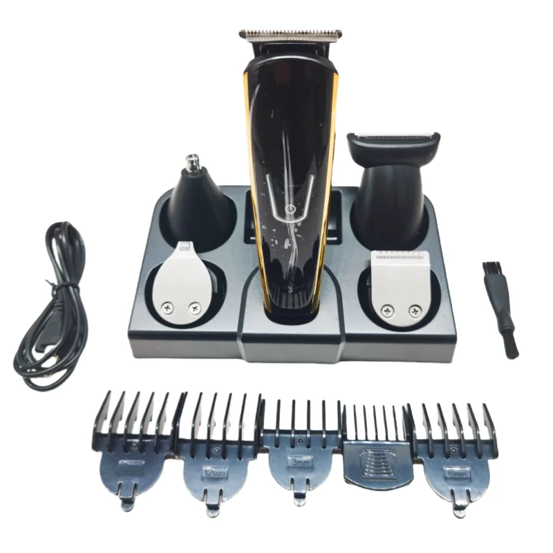 Seng Fi Professional Electric Cordless Rechargeable 5 in 1 Multi-functional Body Nose Mustache Beard Grooming Kit Hair Clipper