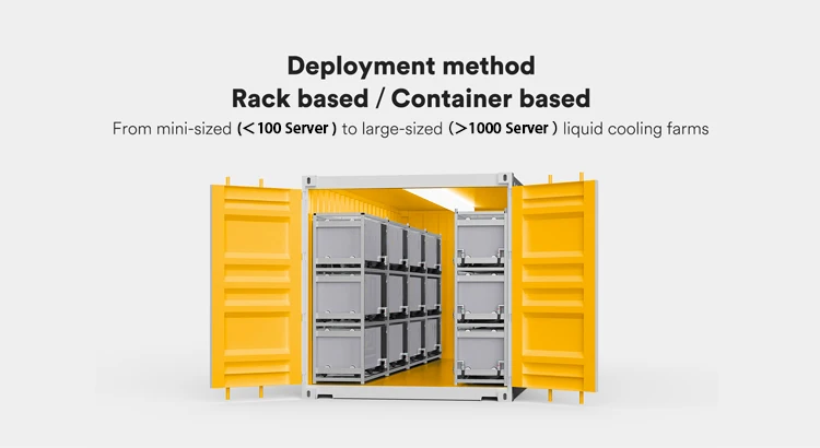 Oil Immersion Cooling System Cooling Box Immersion Cooling System 30KW Container Can Put 6 Machines