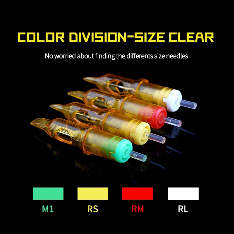 Tattoo Equipment Yellow Dragonfly Tattoo Premium Cartridge Needle OEM Accepted Film Tattoo Cartridge Needle PMU Needle