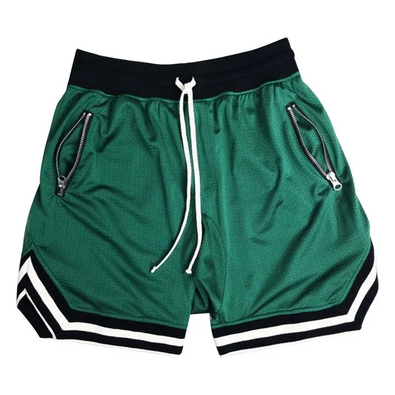 Custom Summer Jersey Class Uniform Plain Net Shorts Striped Sweat Basketball Shorts Double Mesh Shorts Men