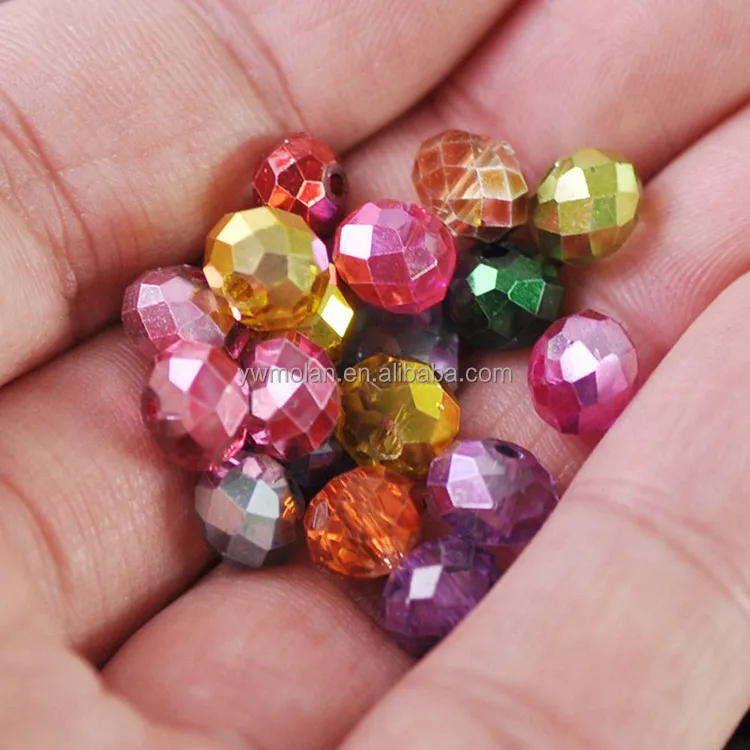 Half Plated & Coated Crystal Glass 4x3mm 6x4mm 8x6mm 10x7mm Rondelle Faceted Loose Spacer Beads for Jewelry Making DIY Crafts