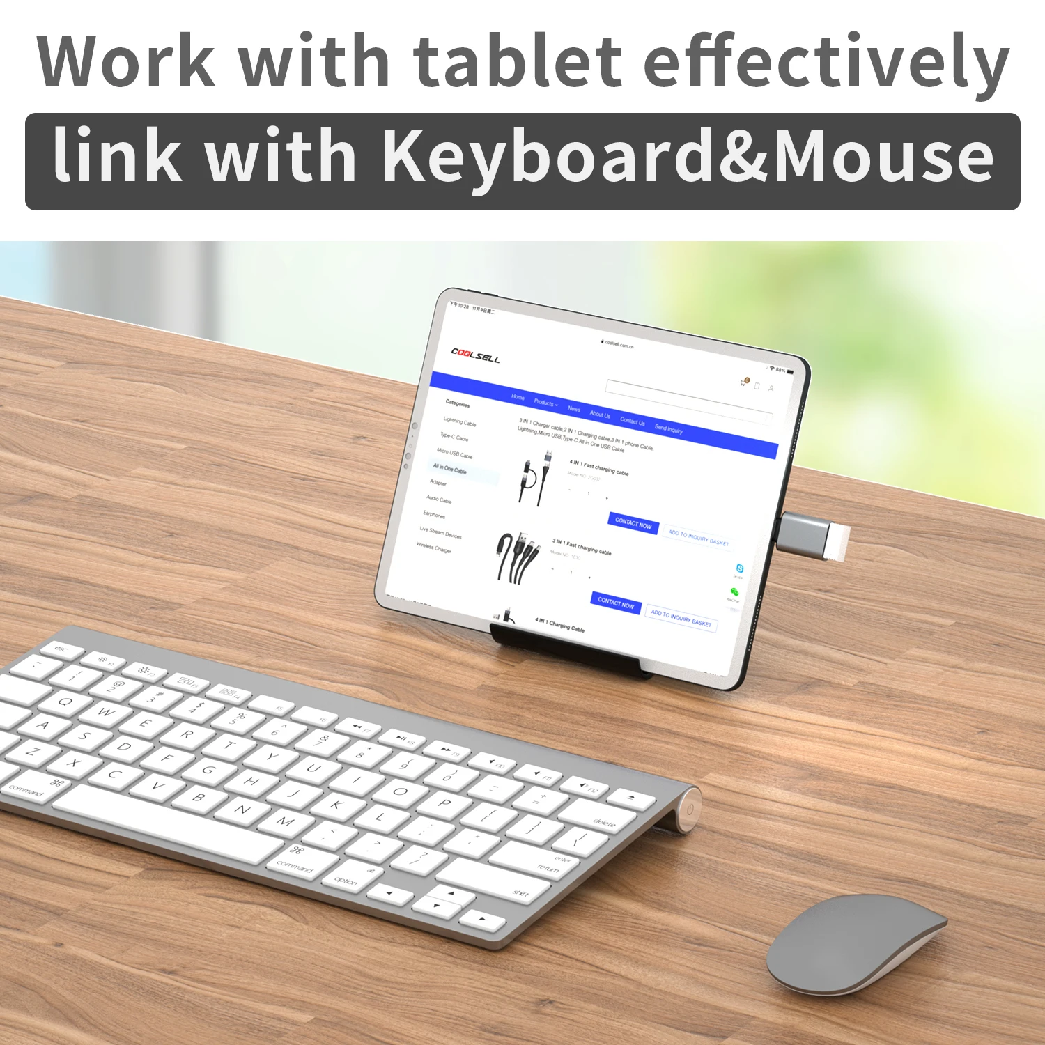 USB 3.0 OTG Adapter for iPhone iPad Card Reader for iOS Devices USB Female to Light ning