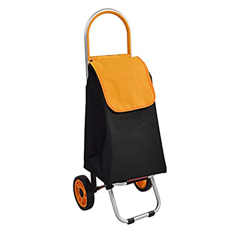 High Quality Waterproof Eco Bag Lightweight Wheeled Shopping Foldable Cart Foldable Push Cart Luggage Bag With Wheels