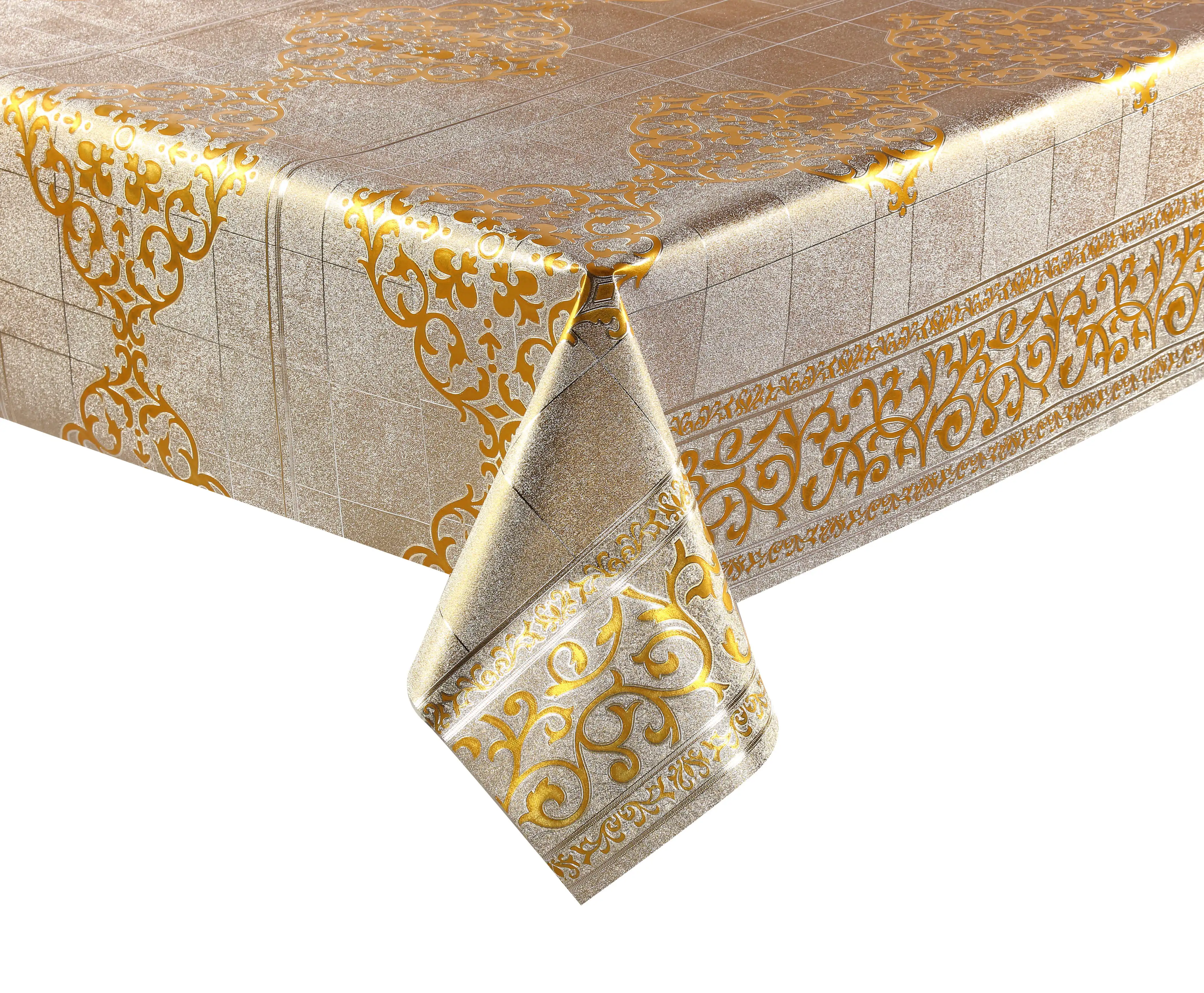 Hot Stamping Yarn Cloth Tablecloth 2024 New Market Pattern Can Be Customized Source Factory