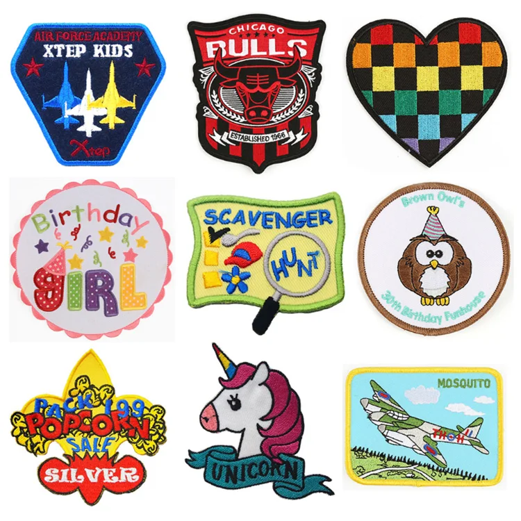 Custom China Supplier children Embroidery Patches for clothing