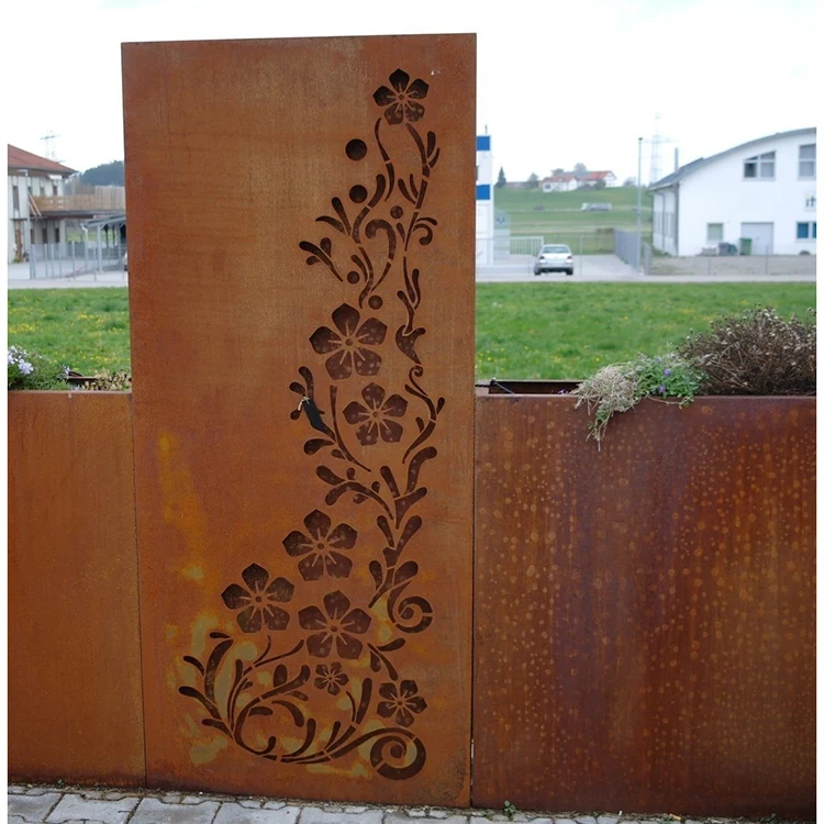 Декоративный стальной экран Corten лазерная резка металлические настенные панели для сада