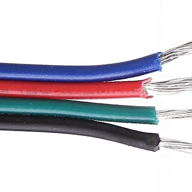 22 AWG 4Pin RGB Wire Extension Cable with Spool, Led Lights Wires Strip Extend Wire