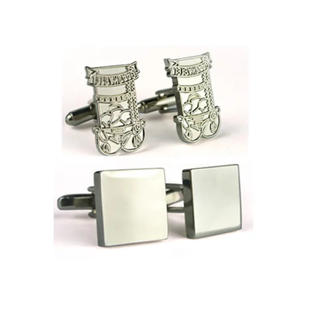 Мужские золотые запонки и зажим для галстука