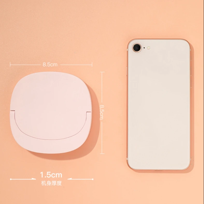 Personalised Sublimation Mini Plastic Compact Portable Led Small Makeup square pocket mirror