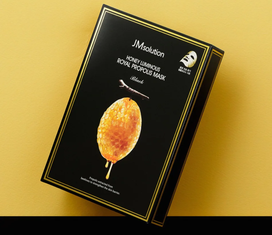 Jmsolo медовая светящаяся королевская маска прополиса сделано в Корее лидер продаж Корейская для лица (1 единица = 10 штук)