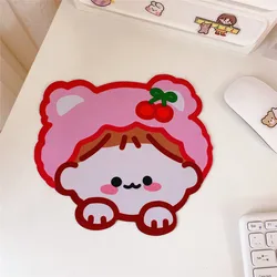 INS Kawaii милый кролик Подгонянные логос резиновый коврик для мыши с медведем из мультфильма мышки