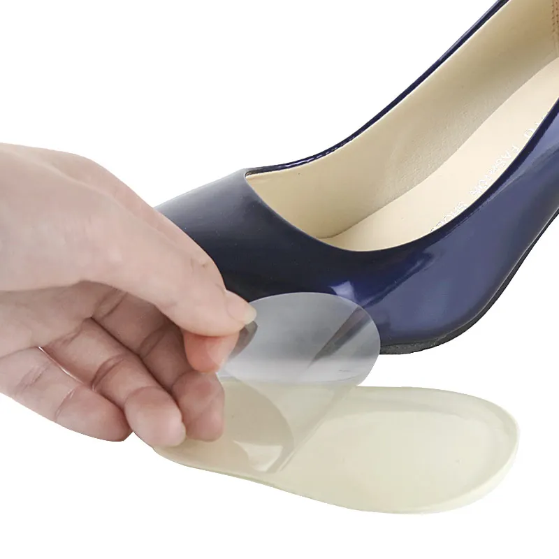 Orthopedic Gel Heel Pad for O/X Leg Silicone Suede Half Insole Adhesive Medial Lateral Heel Insert