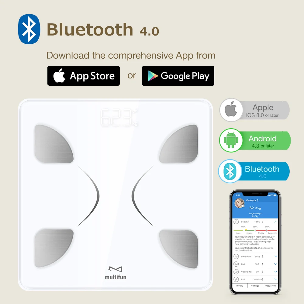 New Arrival Smart Body Scales Digital Weighing Body BMI Smart Scale