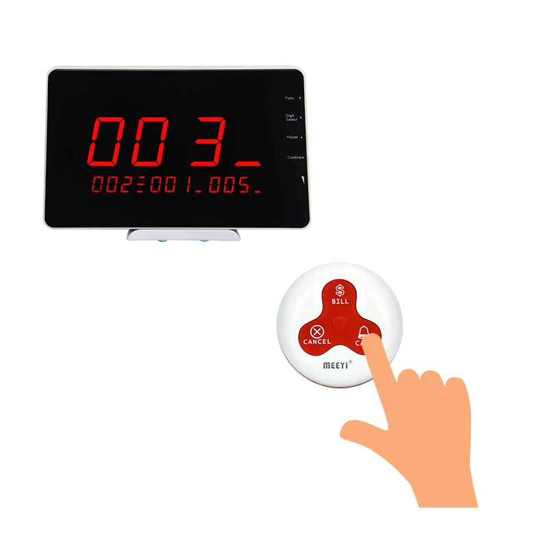 Restaurant Wireless Calling System Table Bell Buzzer for Waiter and Customer
