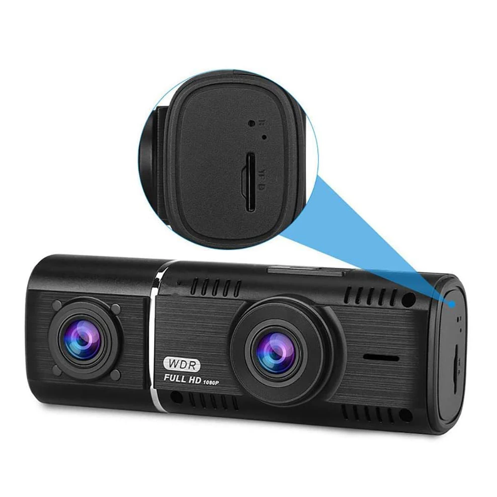  FHD 1080P Автомобильный видеорегистратор с двумя объективами 1 5 дюйма 140 градусов ночное