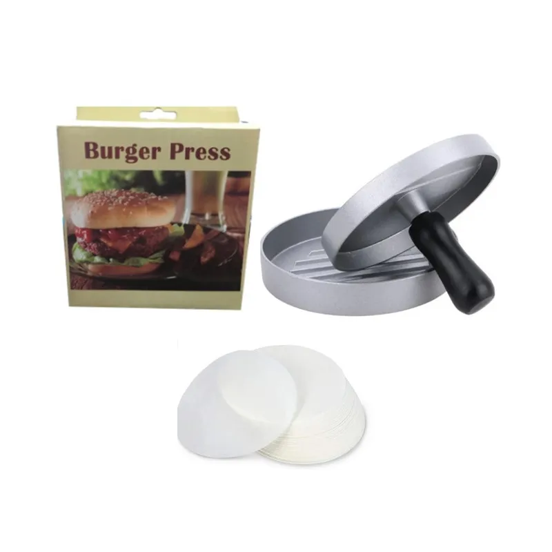 Kitchen Gadgets Manual Aluminium Patties Maker Burger Press BBQ Hamburger food Presser Poultry Meat Tools Shredder