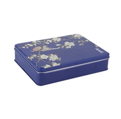 Customize custom printed tin box metal cookie tin can box jar metal cans with lids